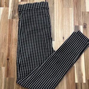 Zara Monochrome Plaid Trousers